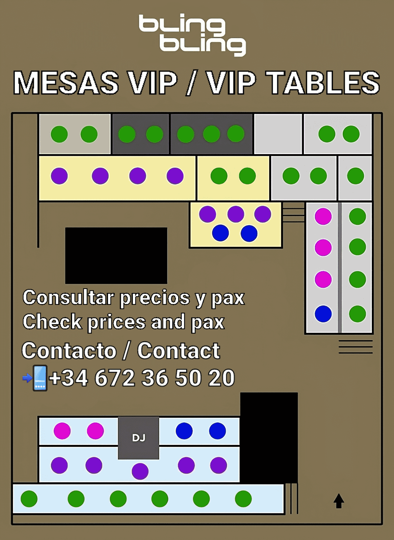 Bling Bling Barcelona VIP Table Booking
