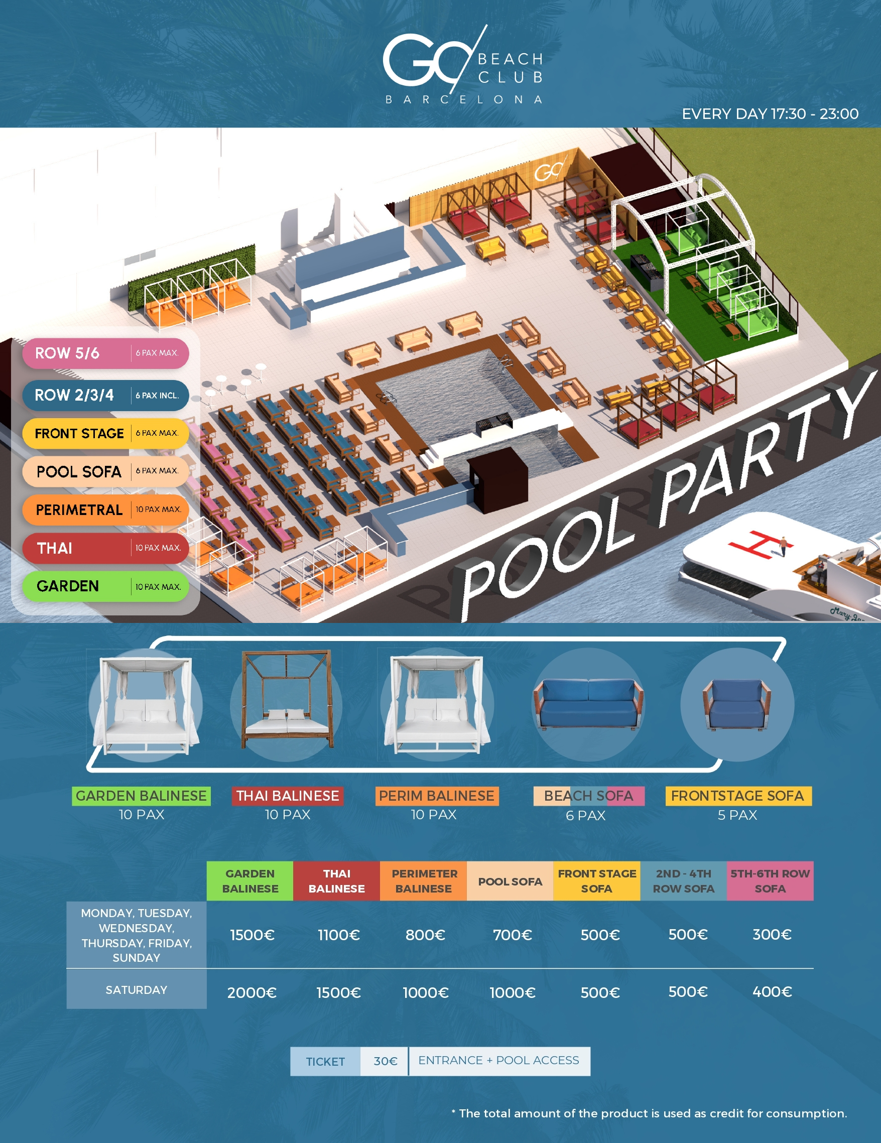 go beach club barcelona