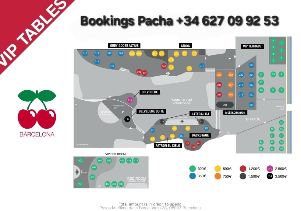 pacha mesas vip